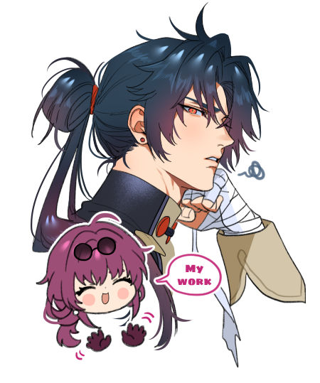 kafka and blade (honkai and 1 more) drawn by onegingek