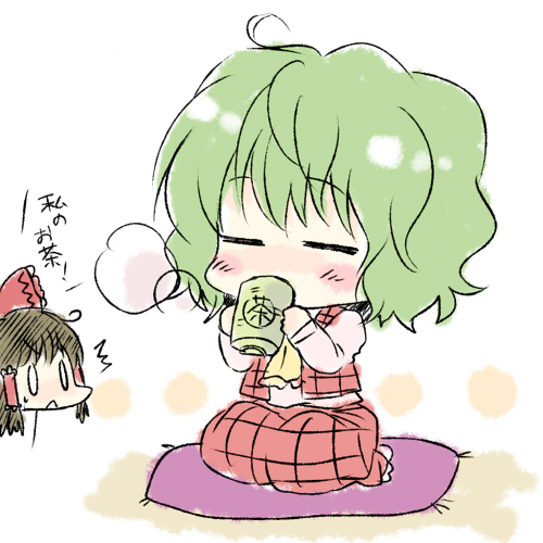 hakurei reimu and kazami yuuka (touhou) drawn by mokku