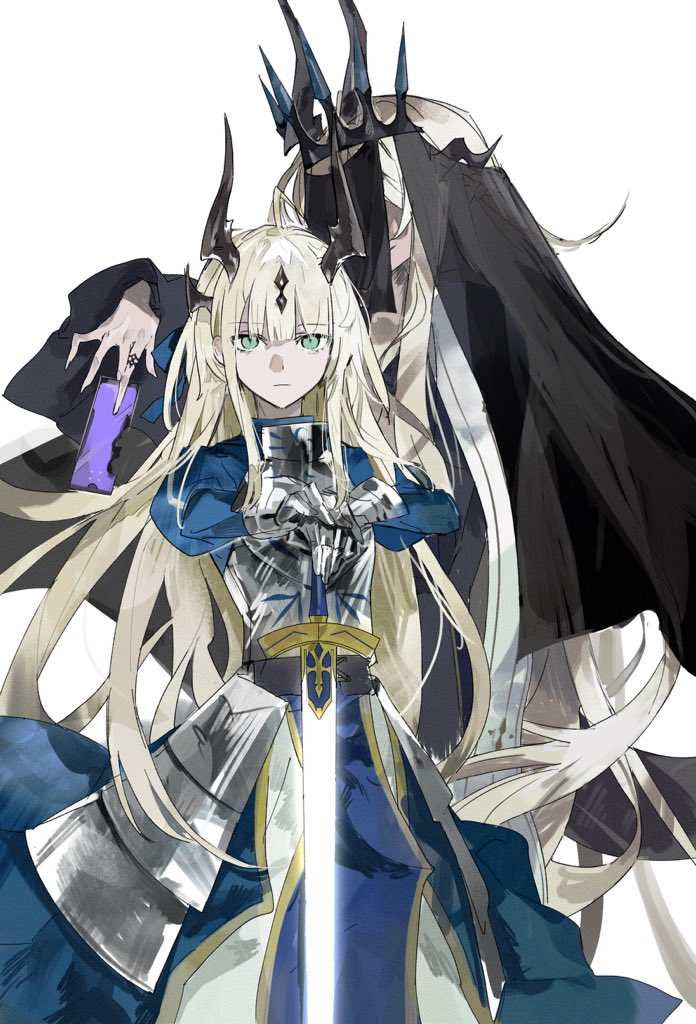 artoria pendragon, saber, morgan le fay, reed, and necrass (fate and 2 more) drawn by paopp9961