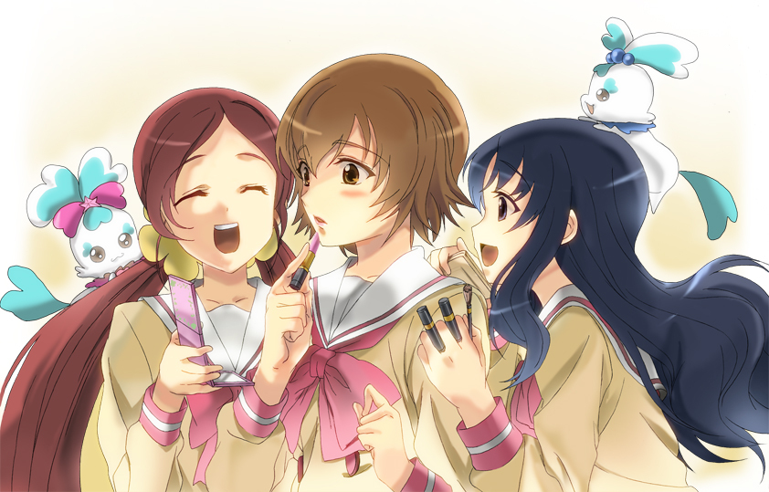 kurumi erika, hanasaki tsubomi, myoudouin itsuki, coffret, and chypre (precure and 1 more) drawn by hareta