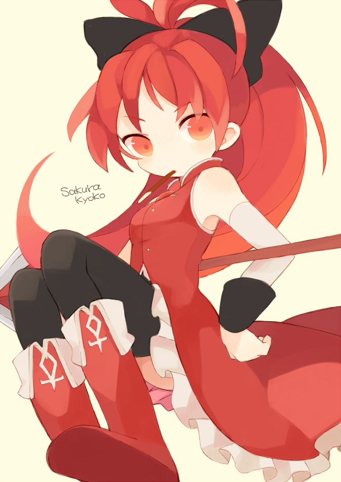 sakura kyoko (mahou shoujo madoka magica) drawn by oppo_(1mm)