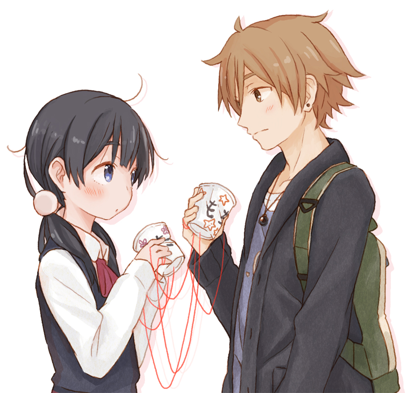 kitashirakawa tamako and ooji mochizou (tamako market and 1 more) drawn by dennou_usagi