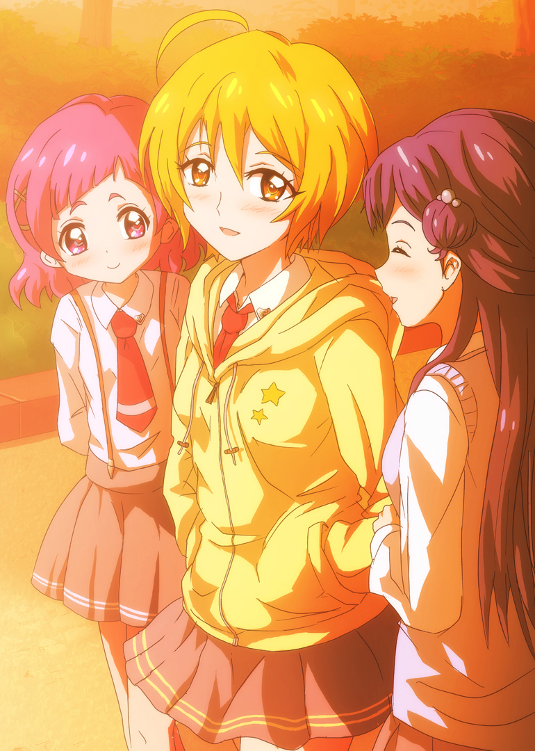 nono hana, yakushiji saaya, and kagayaki homare (precure and 1 more) drawn by futa-futa