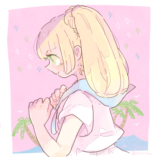 lillie and wingull (pokemon and 1 more) drawn by katiko