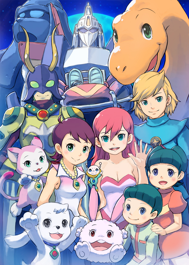 riruru, zanda claus, mangetsu miyoko, pisuke, papi, and 8 more (doraemon and 10 more) drawn by muuten