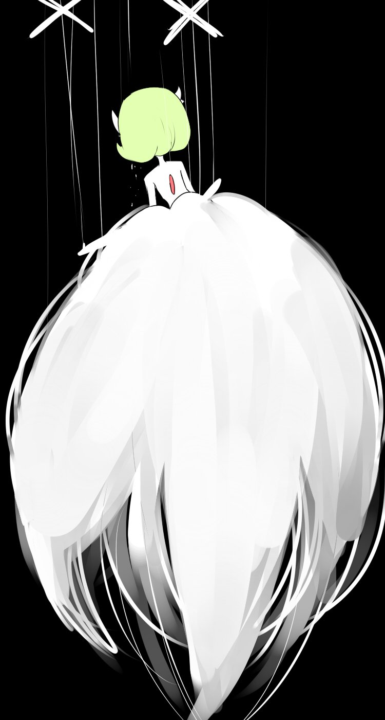 gardevoir and mega gardevoir (pokemon) drawn by shinonome_kia