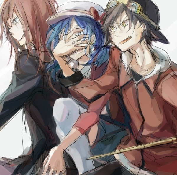 ethan, silver, and kris (pokemon and 1 more) drawn by muku0615