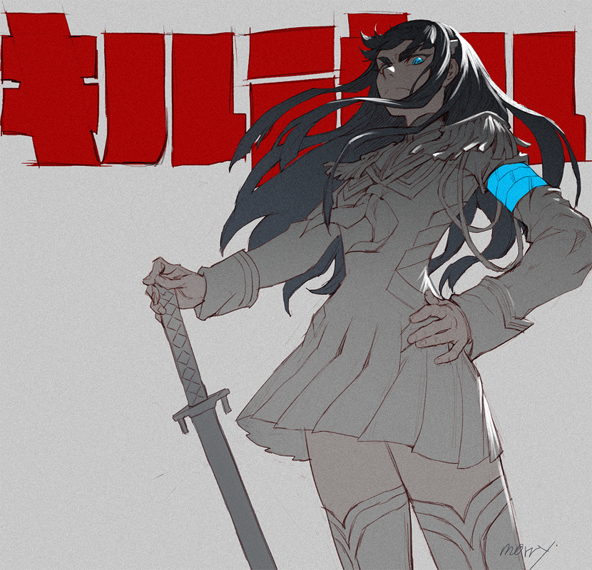 kiryuuin satsuki and junketsu (kill la kill) drawn by morry