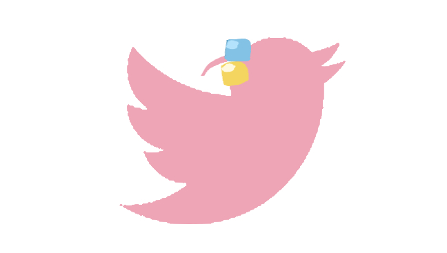 gotoh hitori and twitter bird (bocchi the rock! and 1 more) drawn by tenten_(chan4545)