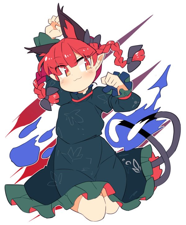 kaenbyou rin (touhou and 1 more) drawn by ini_(inunabe00)