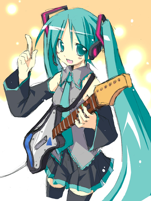 hatsune miku (vocaloid and 2 more) drawn by satou_kibi