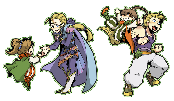 white mage, black mage, edgar roni figaro, sabin rene figaro, porom, and 1 more (final fantasy and 2 more) drawn by nekoichi