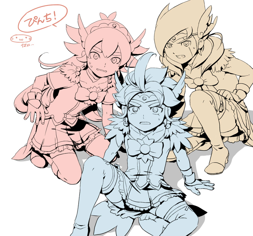 kishibe taiga, yukimura hyouga, and namikawa rensuke (precure and 3 more) drawn by mizuhara_aki