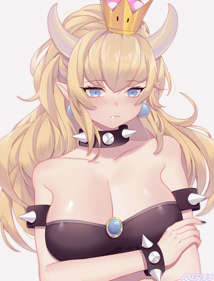 bowsette (mario and 1 more) drawn by aaeruu