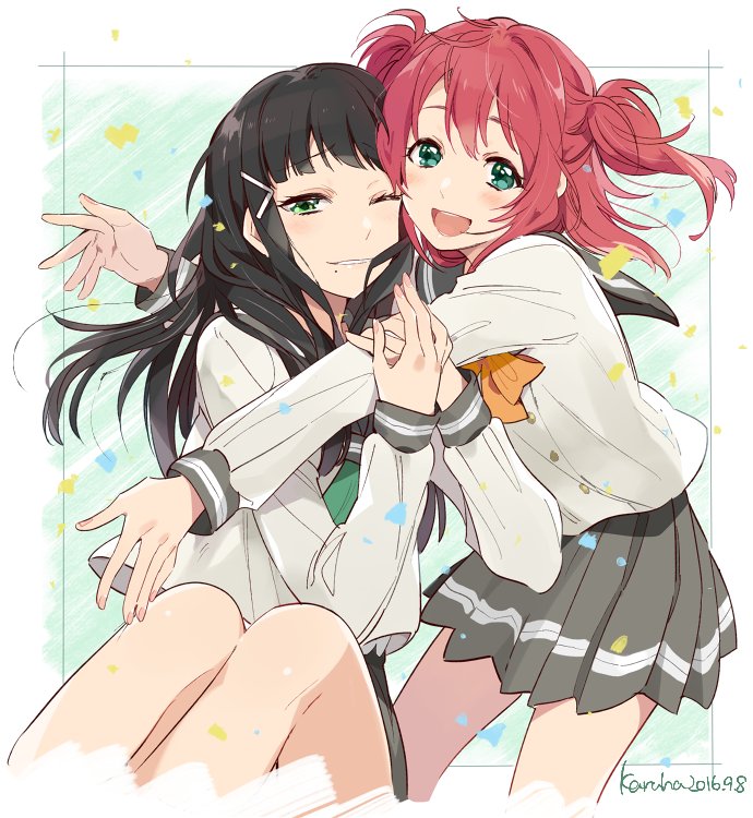 kurosawa dia and kurosawa ruby (love live! and 1 more) drawn by karuha