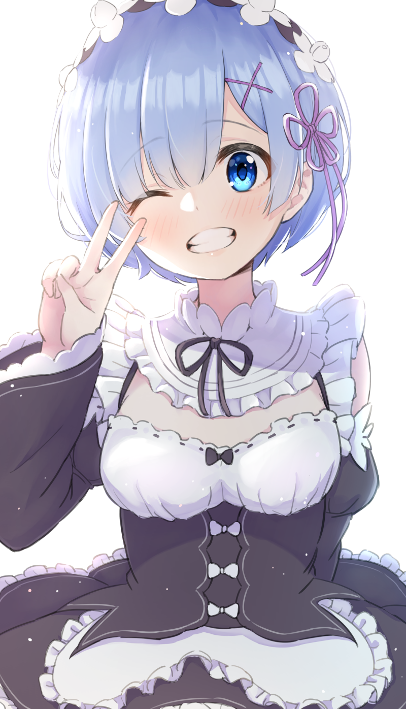 rem (re:zero kara hajimeru isekai seikatsu) drawn by haru_(re_ilust)