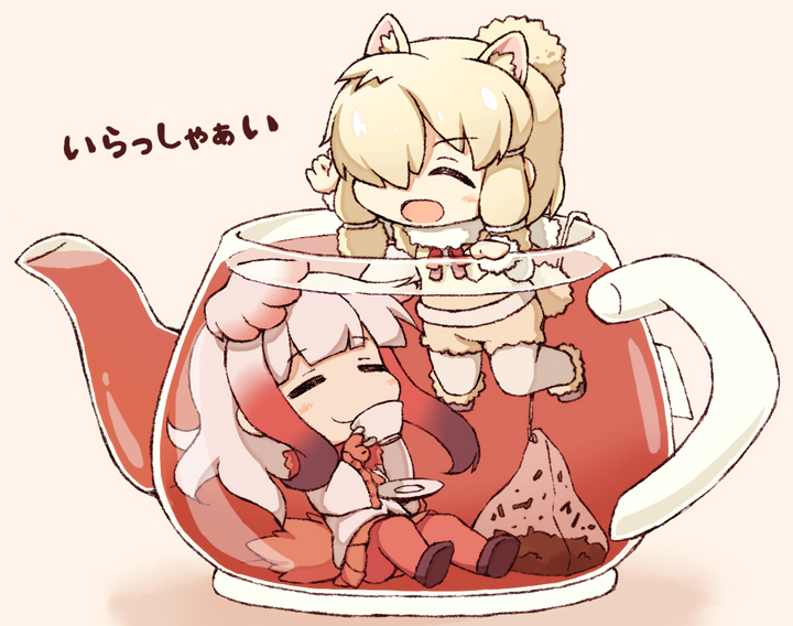 japanese crested ibis and alpaca suri (kemono friends) drawn by kata_meguma