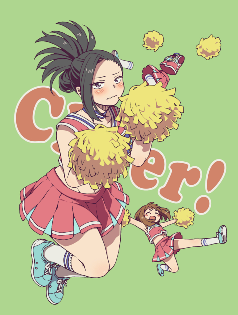 uraraka ochaco, yaoyorozu momo, and hagakure toru (boku no hero academia) drawn by hiyori_(rindou66)