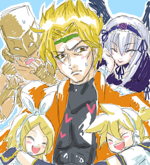 kagamine rin, kagamine len, dio brando, suigintou, and the world (vocaloid and 5 more)