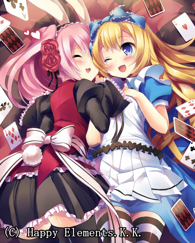alice and white rabbit (alice's adventures in wonderland and 1 more) drawn by amamine