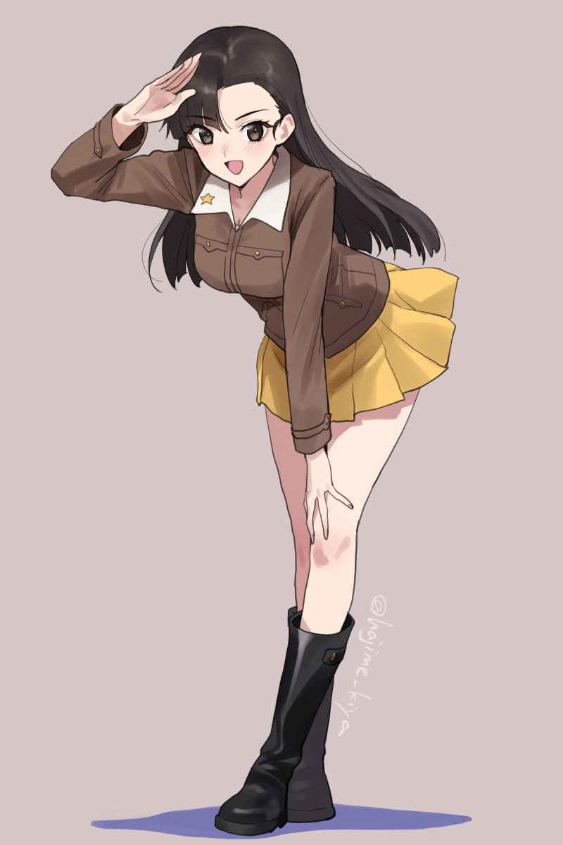 nishi kinuyo (girls und panzer) drawn by kiya_hajime