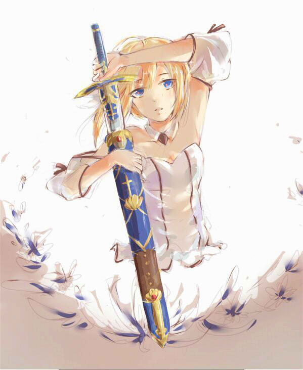 artoria pendragon and saber lily (fate and 1 more) drawn by tadashi-kun