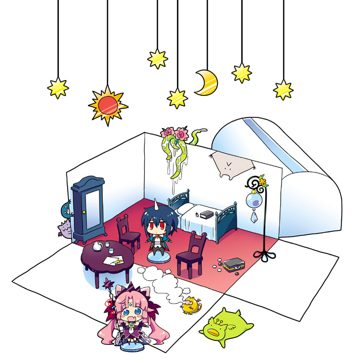 kagaku no ouji to mahou no hime drawn by suzuki_kokono