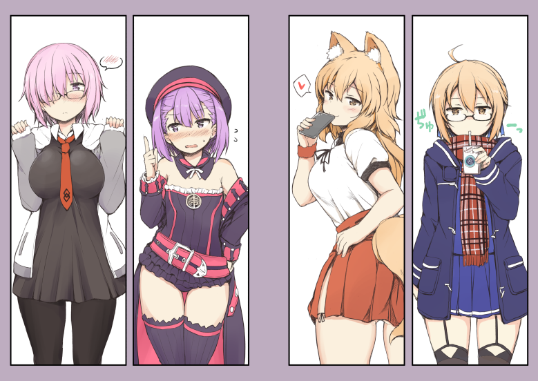 artoria pendragon, mash kyrielight, mysterious heroine x alter, helena blavatsky, and suzuka gozen (fate and 1 more) drawn by lockheart