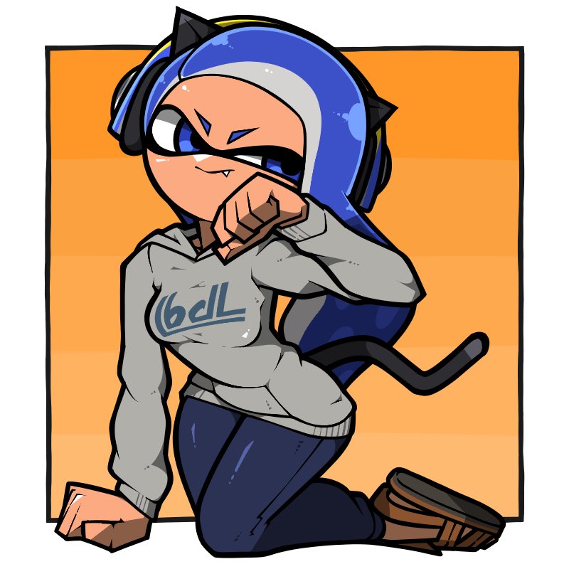 inkling player character and inkling girl (splatoon) drawn by name_omoitukan2