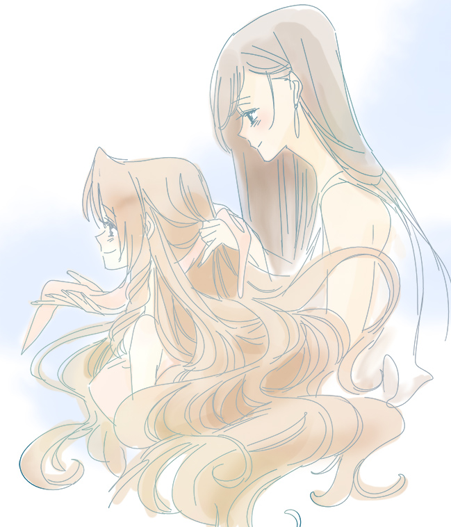 tifa lockhart and aerith gainsborough (final fantasy and 1 more) drawn by torimeiro