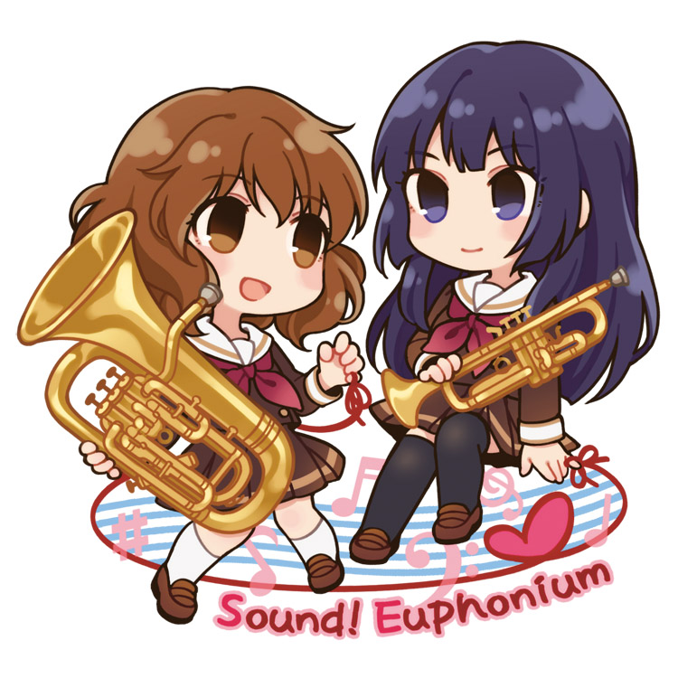 oumae kumiko and kousaka reina (hibike! euphonium) drawn by fuuka_(fukasheu)