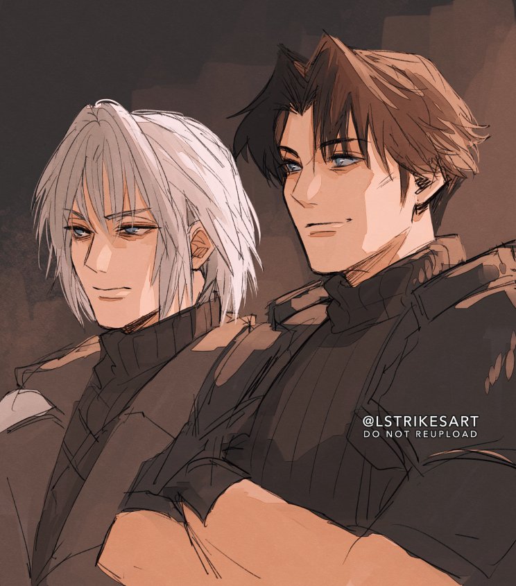 sephiroth and angeal hewley (final fantasy and 2 more) drawn by lightningstrikes