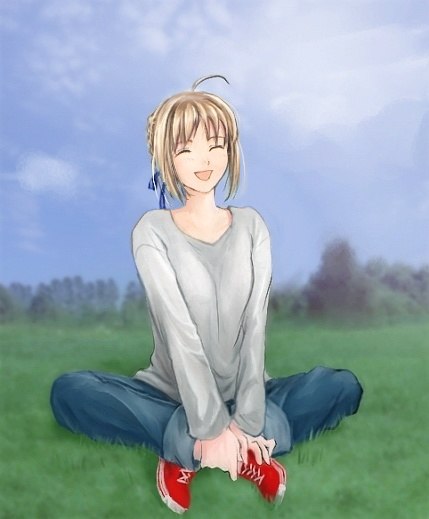 artoria pendragon and saber (fate and 1 more)