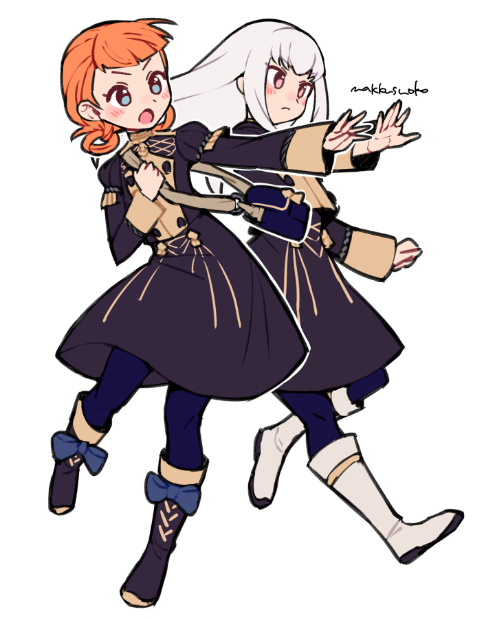 lysithea von ordelia and annette fantine dominic (fire emblem and 1 more) drawn by do_m_kaeru