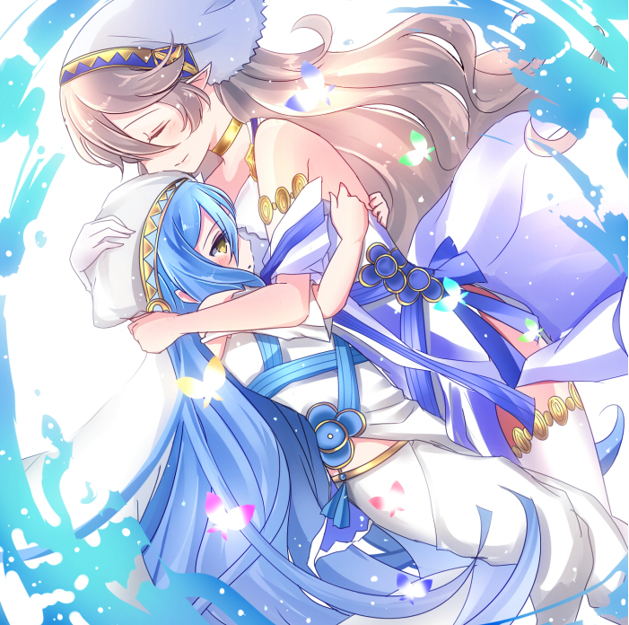 azura and female corrin (fire emblem and 2 more) drawn by rojiura-cat