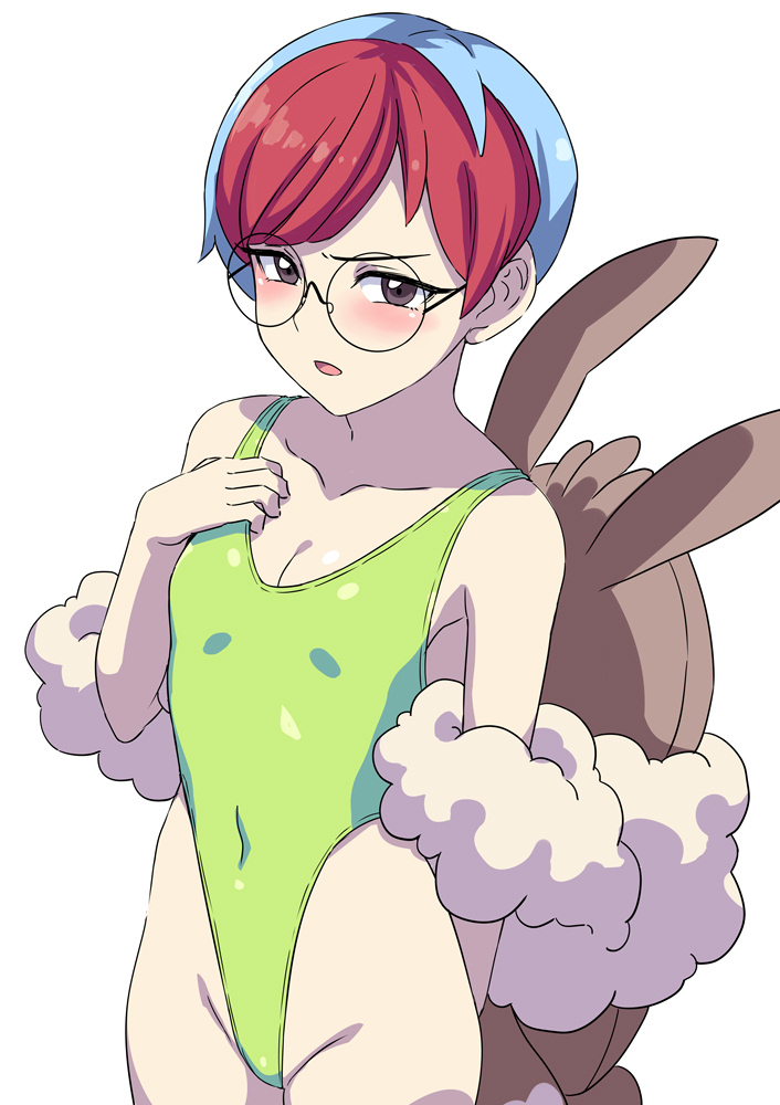 eevee and penny (pokemon and 1 more) drawn by hai_(h81908190)