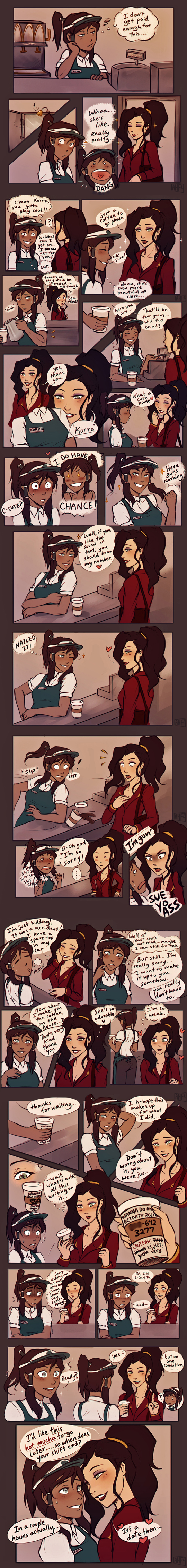 korra and asami sato (avatar legends and 1 more) drawn by iahfy