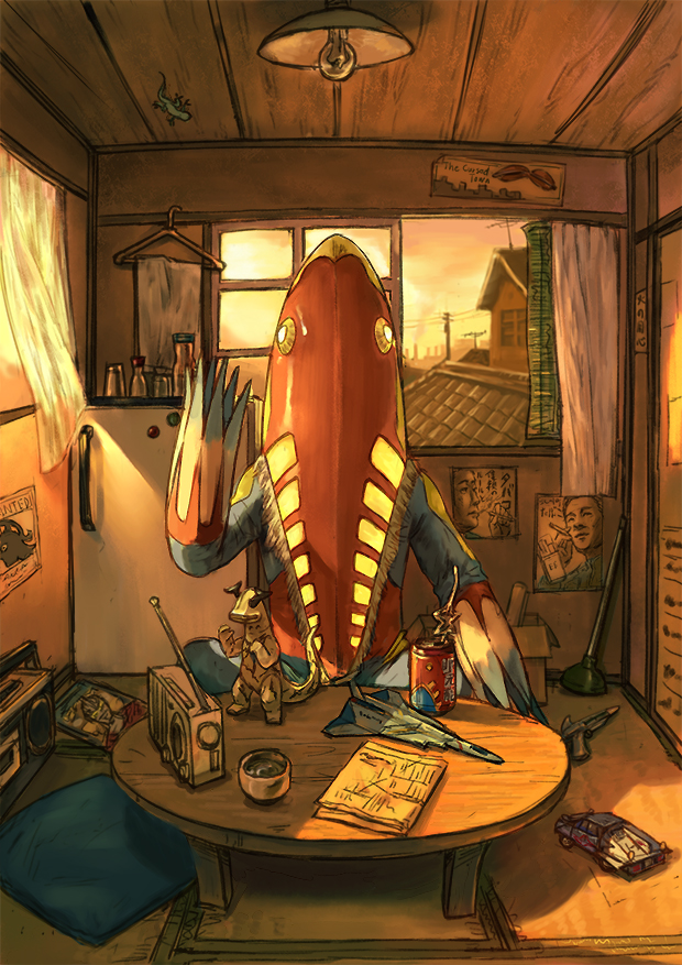 eleking and metron seijin (ultra series and 1 more) drawn by shigumo_(shigeru)