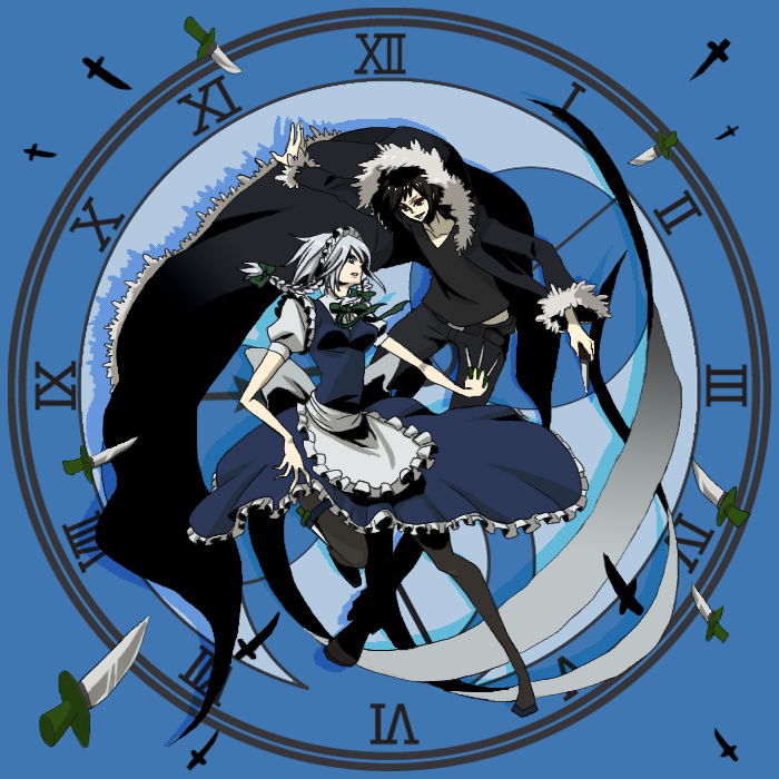 izayoi sakuya and orihara izaya (touhou and 1 more)
