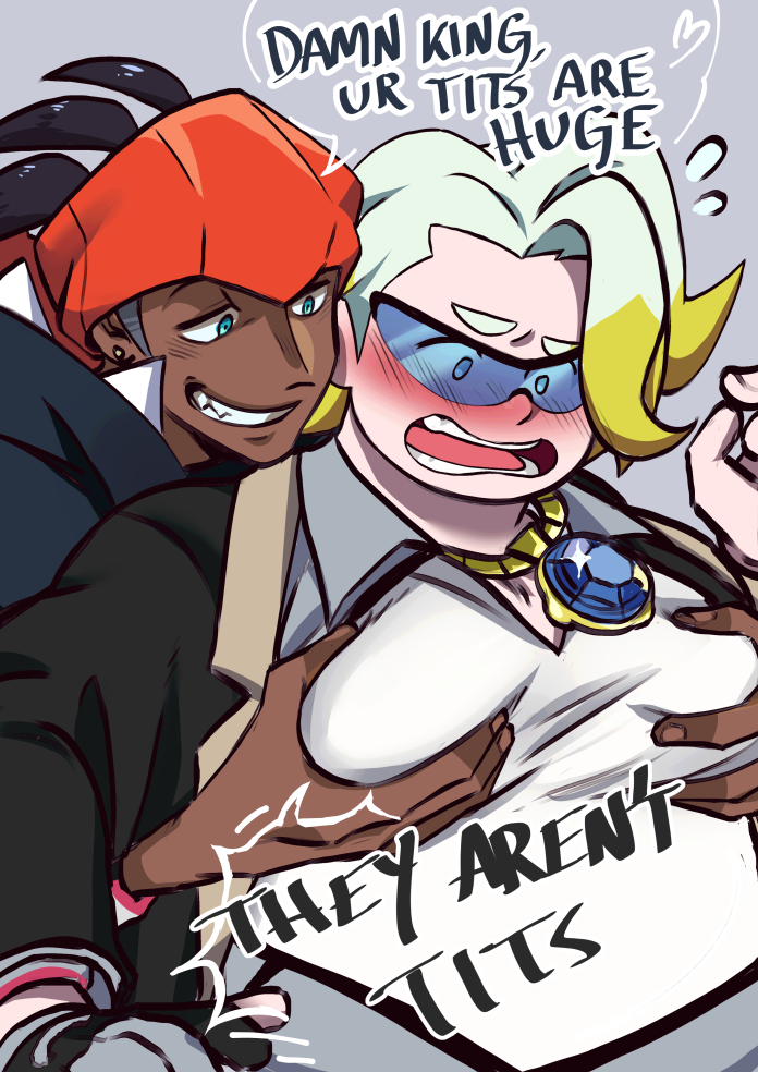 raihan and gordie (pokemon and 1 more) drawn by impetuss
