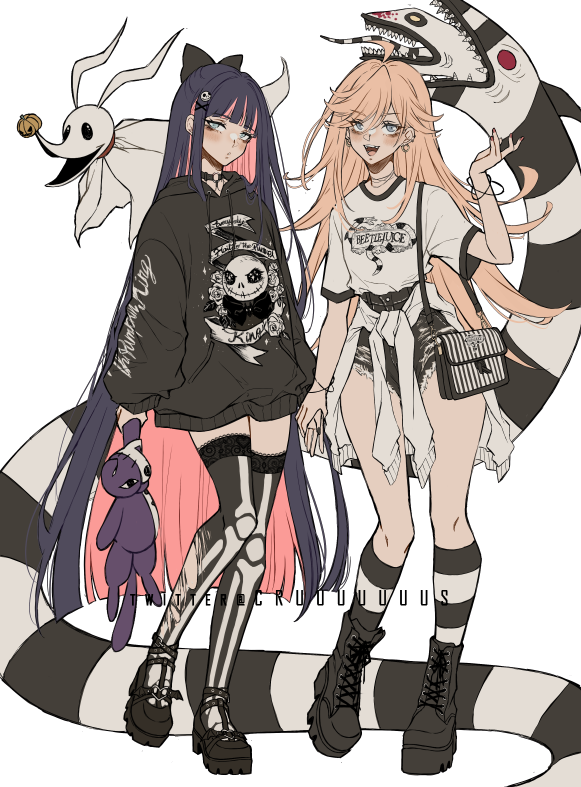 stocking, panty, and zero (panty & stocking with garterbelt and 2 more) drawn by criis-chan