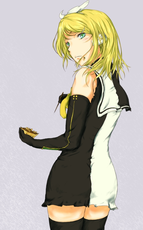 kagamine rin (vocaloid and 1 more) drawn by squama