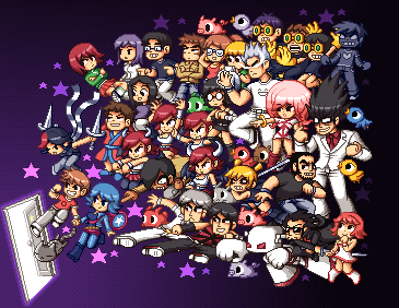 lucas lee, scott pilgrim, wallace wells, ramona flowers, kim pine, and 20 more (scott pilgrim and 1 more) drawn by paul_robertson