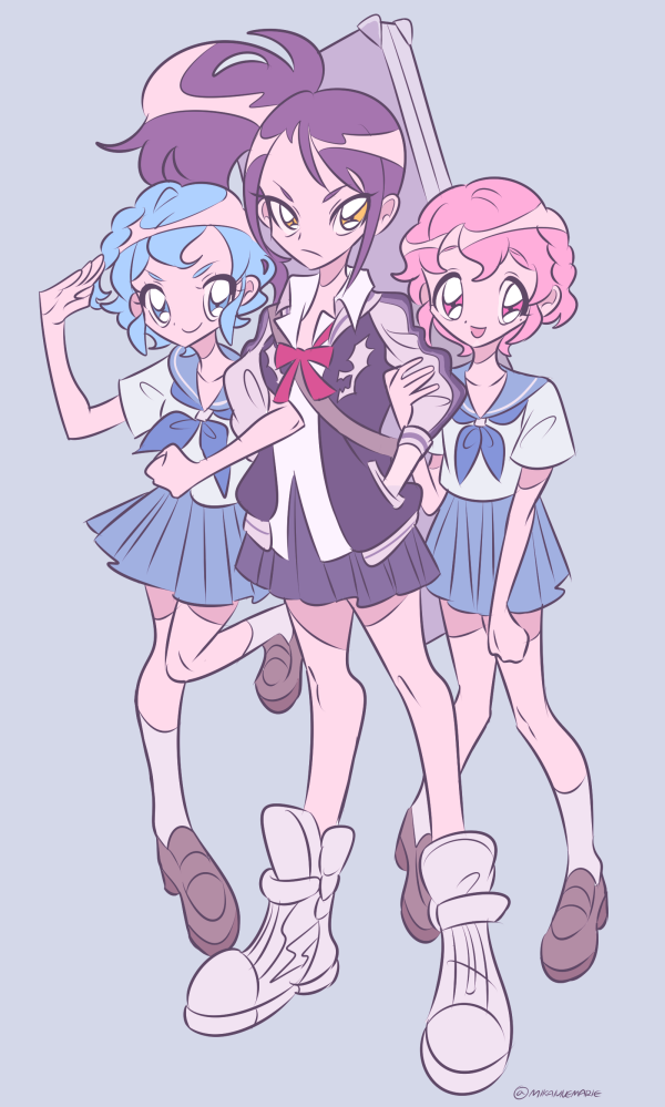 matoi ryuuko, mankanshoku mako, reona west, dorothy west, and toudou shion (kill la kill and 2 more) drawn by invaderdarling