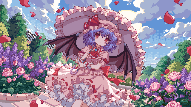 remilia scarlet (touhou and 1 more) drawn by kumio