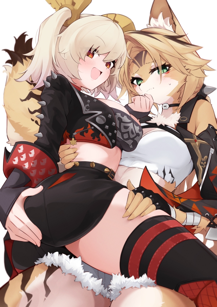 burnice white and pulchra fellini (zenless zone zero) drawn by ohichi16
