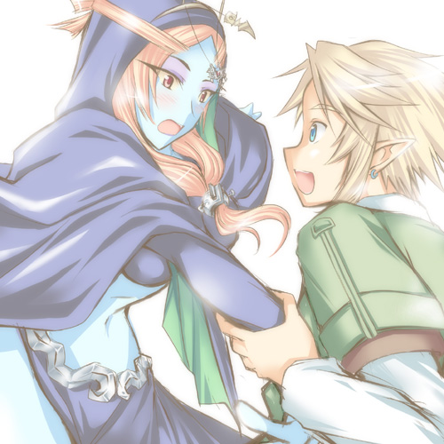 link and midna (the legend of zelda and 1 more) drawn by microspace