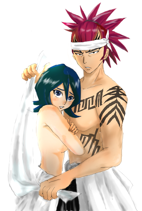 kuchiki rukia and abarai renji (bleach) drawn by akichans55