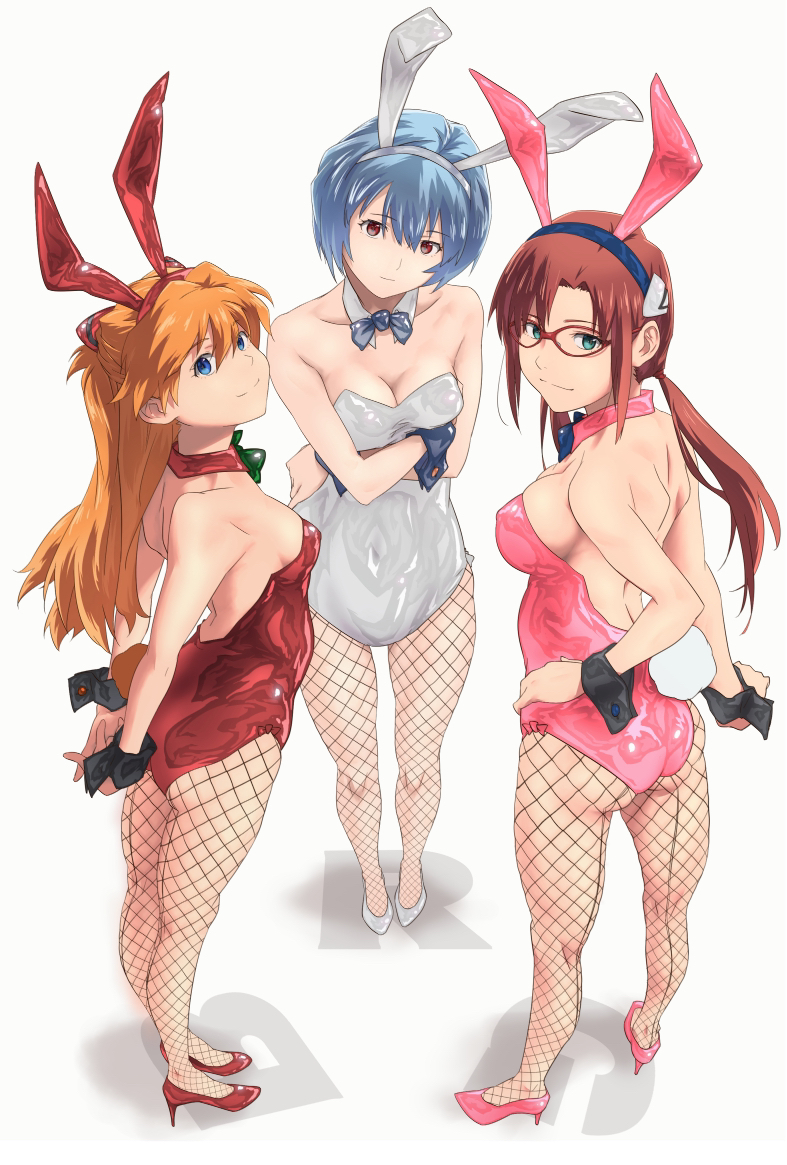 souryuu asuka langley, ayanami rei, and makinami mari illustrious (neon genesis evangelion and 1 more) drawn by aonori_misuji