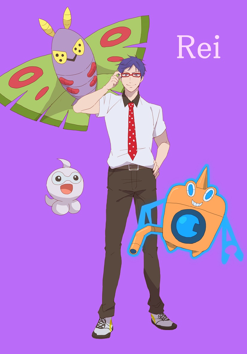 rotom, castform, ryuugazaki rei, and dustox (pokemon and 1 more) drawn by ronisuke